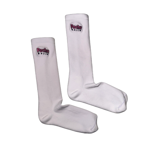 Pocha World Socks, White